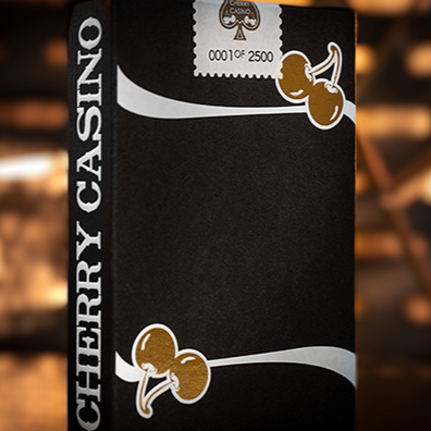 Limited Edition Cherry Casino (Monte Carlo Black and Gold) Numbered Seals Playing Cards by Pure Imagination Projects
